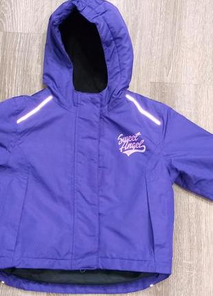 Куртка для девочек lupilu зима/холодная весна/осень фиолетового цвета1 фото