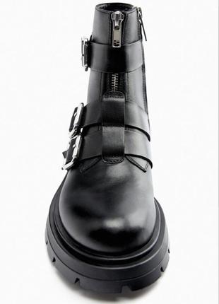 Кожаные сапоги ботинки zara6 фото