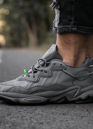 Кроссовки adidas ozweego «dark grey green