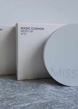 Кушон missha magic cushion moist up spf50+/pa+++ зволожуючий тональний засіб