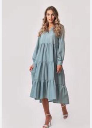 Трендова сукня плаття міді ярусна бренд only