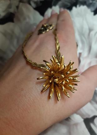 Плетений ланцюг з підвіскою кулон, американський вінтаж