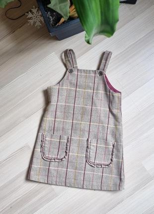 Дитячий вовняний шкільний теплий сарафан сукня 128