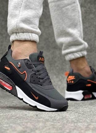 Кроссовки nike air max 90 серо-черные