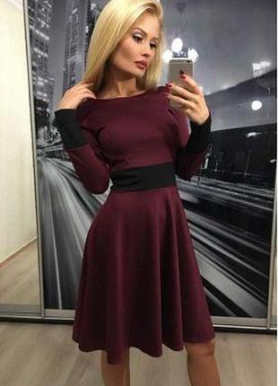 Бордова сукня