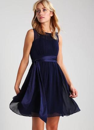 Темно-синє нове випускне плаття на весілля для дружки/шифонова дружки navy blue8 фото