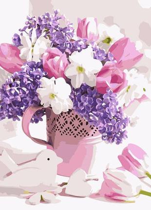 Картина по номерам "нежный весенний букет" тм лавка чудес 40 x 50 см (в коробке) (lc40031)