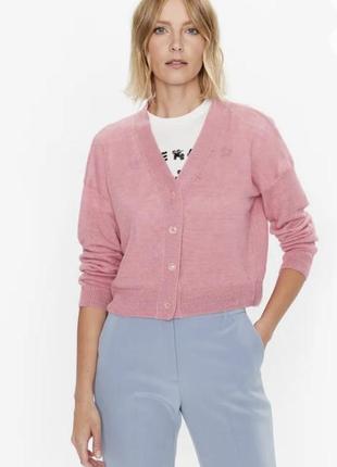 Розовая шерстяная кофта кофточка свитер джемпер