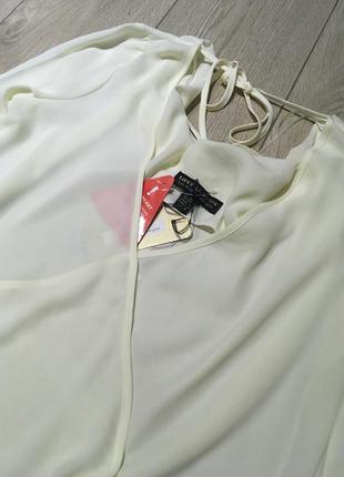 Кремовая шифоновая блуза lipsy размер s7 фото