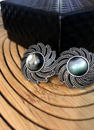 Клипсы в винтажном стиле/ кліпси для вух