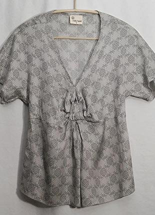 Stella forest, блуза топ майка футболка шелк серая