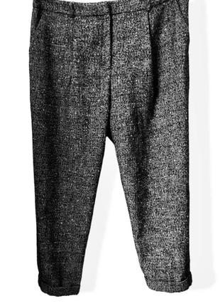 Тёплые меланжевые стильные брюки