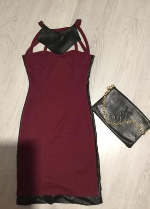 Платье  марсала с черным oh my love