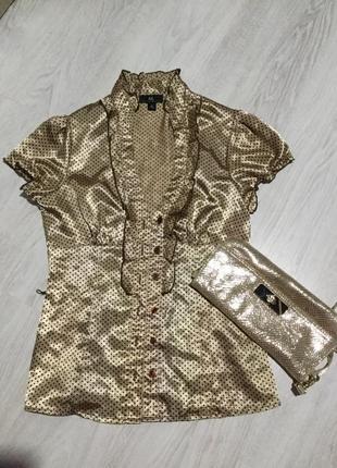 Блуза в дрібний горох