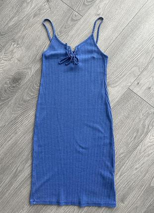 Платье в рубчик