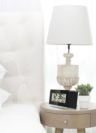 Проекционные часы с будильником technoline wt536 black (wt536)