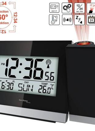 Проекционные часы с будильником technoline wt536 black (wt536)