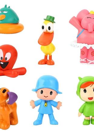 Набор 7в1 игрушки покойо: малыш и его друзья - pocoyo