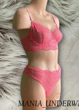 Рожевий комплект з м'якої мережива від mania_underwear2 фото