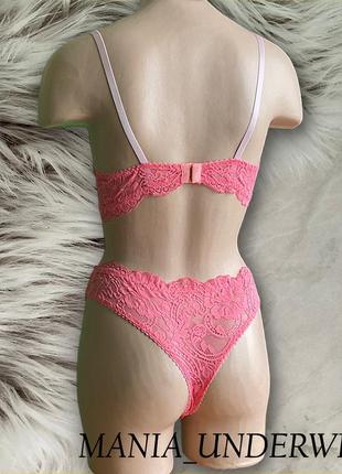 Рожевий комплект з м'якої мережива від mania_underwear4 фото