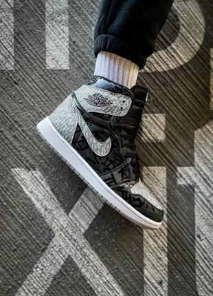 Мужские высокие кожаные кроссовки nike air jordan 1 high og"rebellionaire#найк