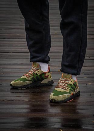 Adidas чоловічі весняні/літні/осінні зелені кросівки на шнурках. демісезонні чоловічі замшеві кроси