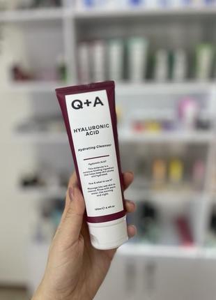 Зволожувальний очищувальний засіб з гіалуроновою кислотою q+a hyaluronic acid hydrating cleanser 100