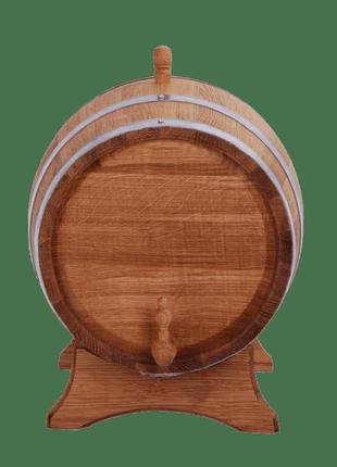 Деревянная бочка под вино с подставкой 15 л3 фото