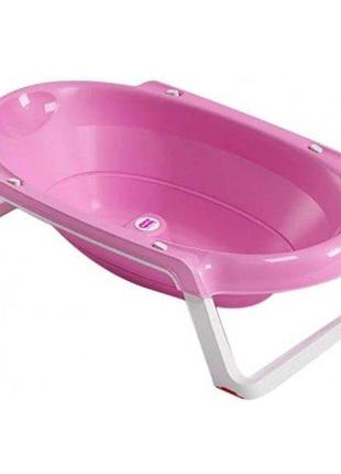 Ванночка дитяча анатомічна ok baby onda slim, колір малиновий (38956640)