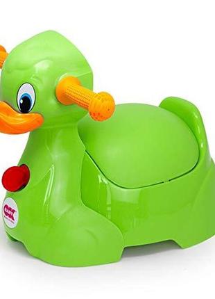 Горшок детский с ручками ok baby quack, цвет салатовый (37074430)