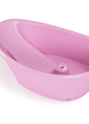 Ванночка детская анатомическая ok baby bella, цвет розовый  (39231400)