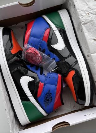 Кроссовки jordan 1 retro mid multi patent cv5276-001