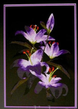 Набір для вишивання хрестиком нічні лілії. розмір: 23,5*33,8 см