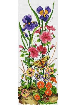 Набір для вишивання хрестиком квіти. розмір: 15,5*40 см