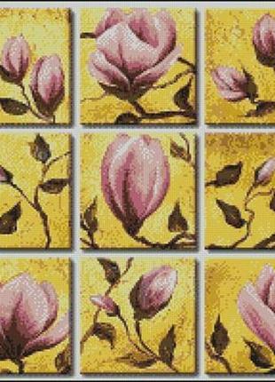 Набір для вишивки хрестиком. розмір:  40*40 см/30*30 см магнолії