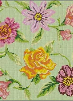 Набор для вышивки крестиком. размер: 40*40 см/27*27 см орнамент розы