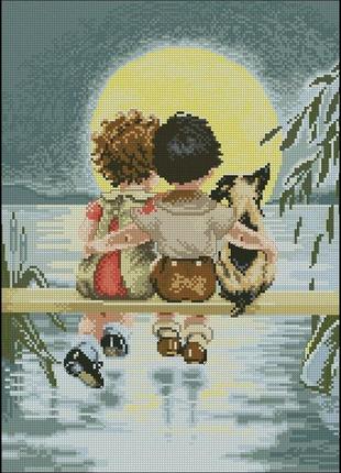 Набор для вышивания крестиком закат. размер: 22*31 см