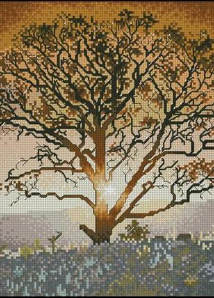 Набір для вишивки хрестиком. розмір: 24*20 см захід сонця