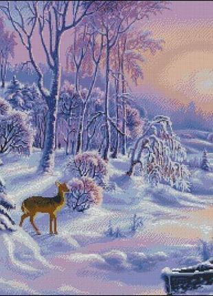 Набір для вишивки хрестиком. розмір: 57*40 см чудесна зима