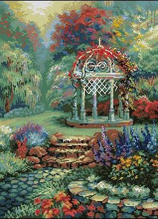 Набір для вишивки хрестиком. розмір: 25*33 см квіткова альтанка