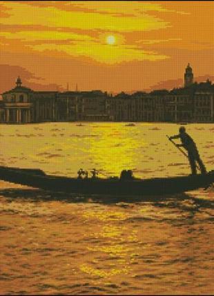Набор для вышивки крестиком. размер: 53*35 см венеция закат