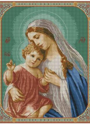 Набор для вышивания крестиком мария с иисусом. размер: 42*33 см