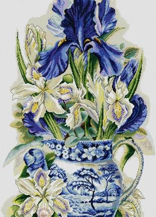 Набор для вышивания крестиком ирисы. размер: 29,7*63,5 см