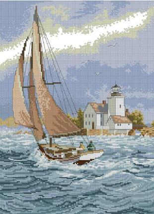 Набор для вышивки крестиком море. размер: 23*32 см