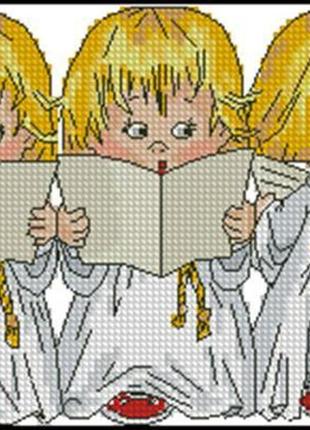 Набор для вышивки крестиком. размер: 14*10 см пение ангелов