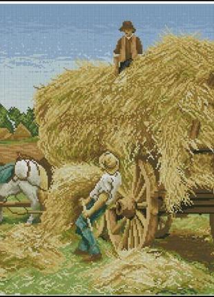 Набор для вышивки крестиком. размер: 63*34 см покос