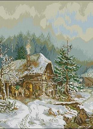 Набір для вишивки хрестиком. розмір: 32*22 см зимові мотиви