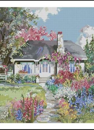 Набор для вышивки крестиком. размер: 33*27 см любимая дача