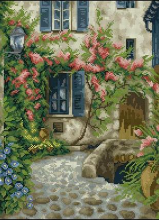 Набор для вышивки крестиком. размер: 29*29 см уютный дворик