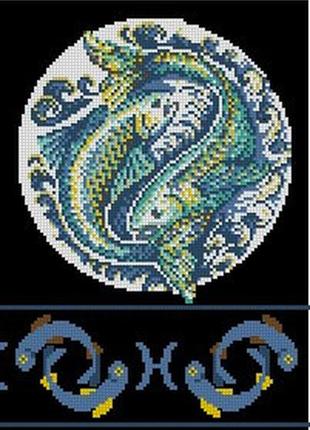 Набор для вышивания крестиком рыба. размер: 16*21 см